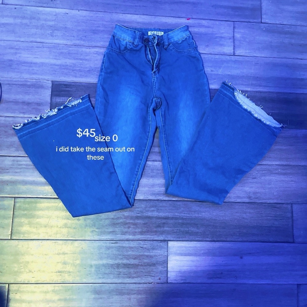 High Rise Blue Jeans